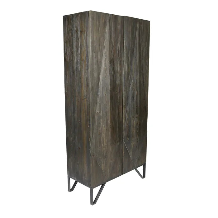 Meva Aliso Holt 36" 2-Door Dark Brown Tall Cabinet