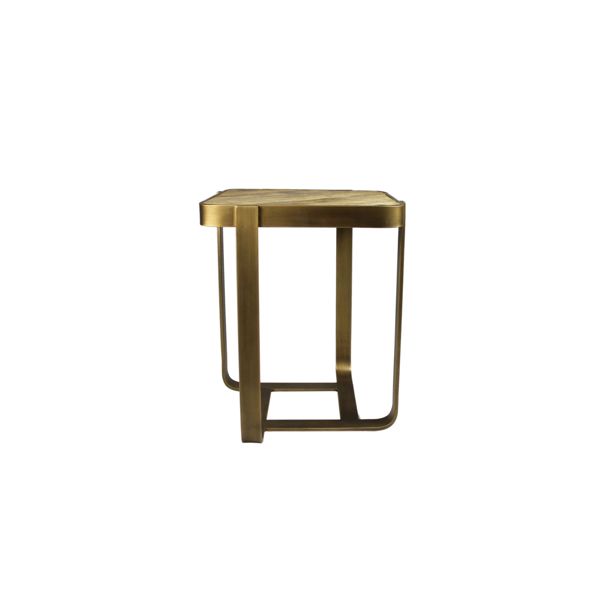 Meva Amos 20" Gold Square End Table