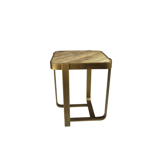 Meva Amos 20" Gold Square End Table