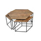 Meva Anaheim Rose Natural End Table, 4-Piece Set