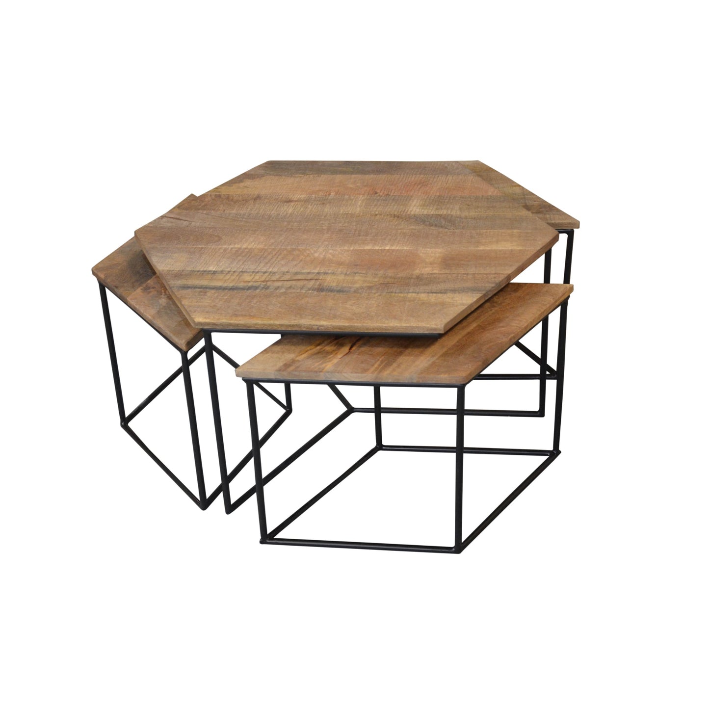 Meva Anaheim Rose Natural End Table, 4-Piece Set