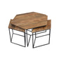 Meva Anaheim Rose Natural End Table, 4-Piece Set