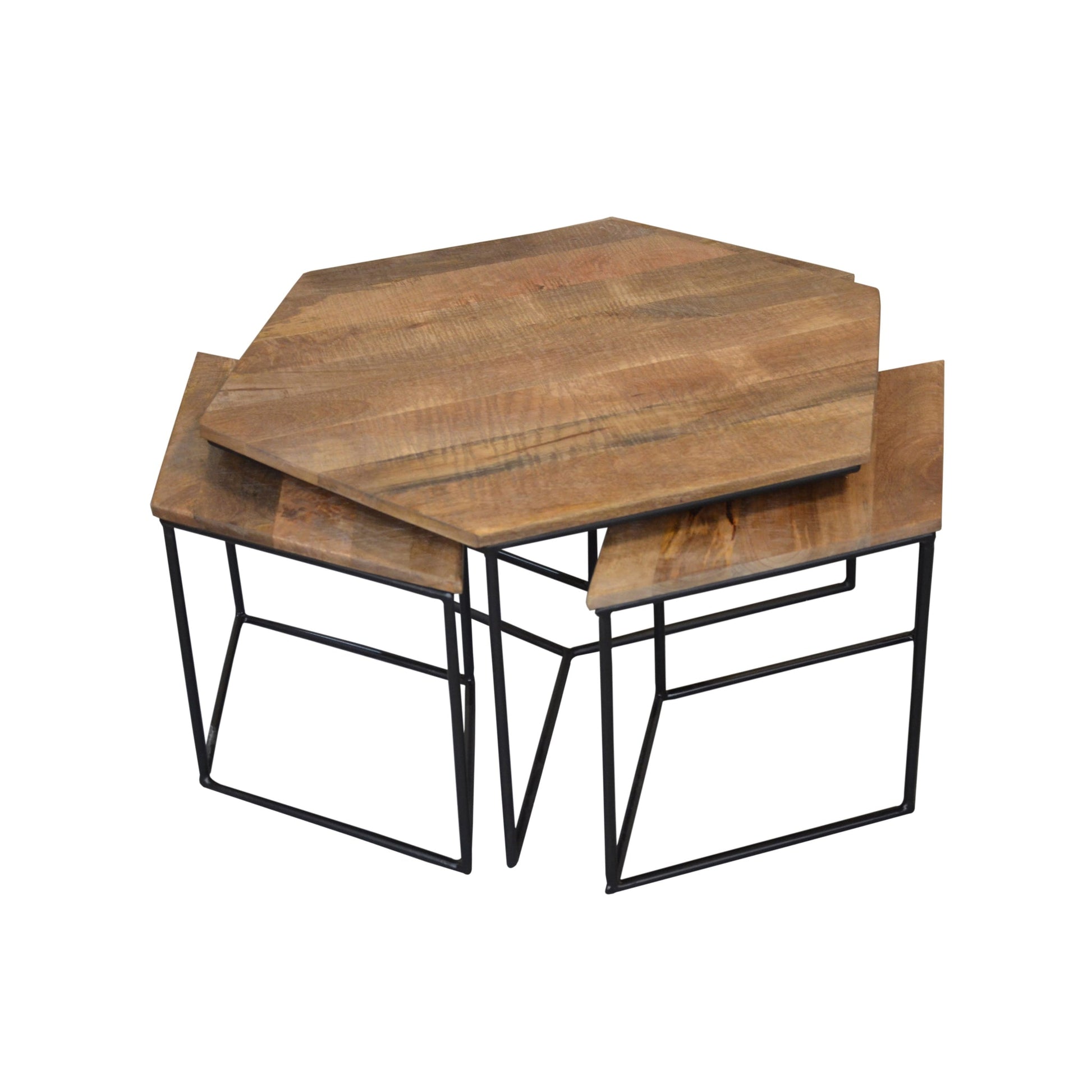 Meva Anaheim Rose Natural End Table, 4-Piece Set