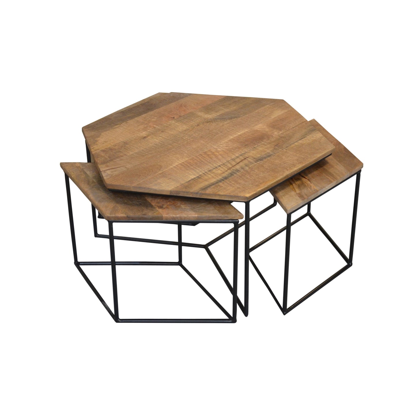 Meva Anaheim Rose Natural End Table, 4-Piece Set