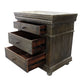 Meva Arvada 30" 3-Drawer Solid Acacia Wood Nightstand With Metal Hardware