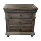 Meva Arvada 30" 3-Drawer Solid Acacia Wood Nightstand With Metal Hardware