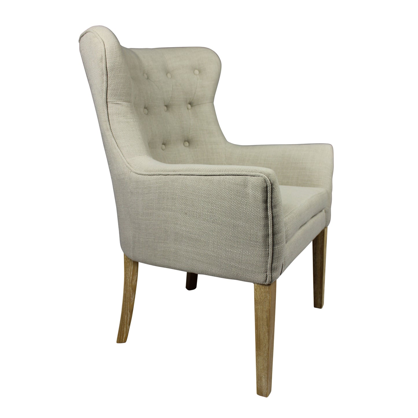 Meva Ashton 28" Taupe Box Polyester Weave Arm Chair