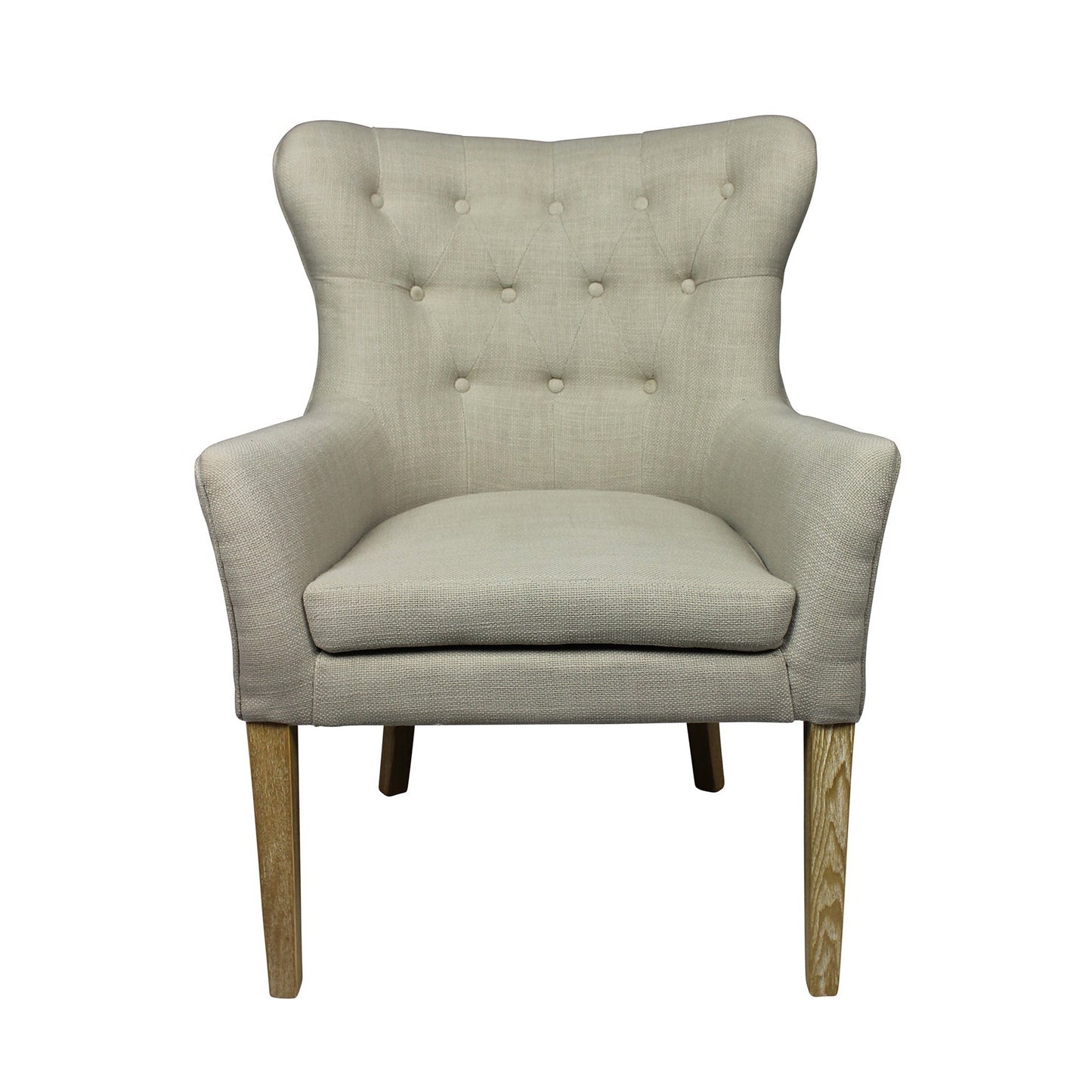 Meva Ashton 28" Taupe Box Polyester Weave Arm Chair