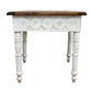Meva Bay 24" Natural/White Hand-Carved End Table