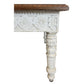Meva Bay 48" Natural/White Hand-Carved Mango Wood Cocktail Table