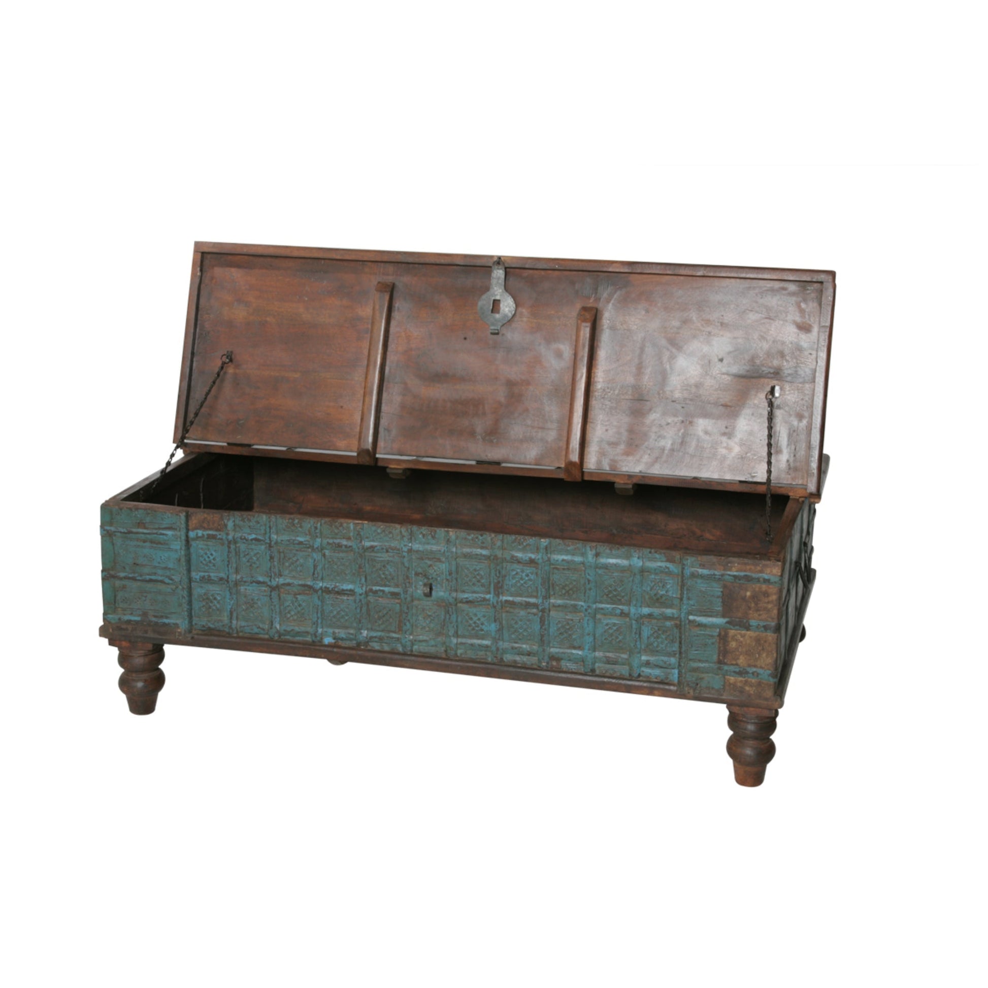 Meva Bend Pitara 50" Multi Box Solid Reclaimed Wood Cocktail Table