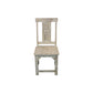 Meva Benedict 18" White Wash Dining Chair Set of 2