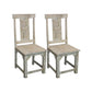 Meva Benedict 18" White Wash Dining Chair Set of 2
