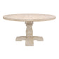 Meva Benedict 58" White Wash Round Dining Table