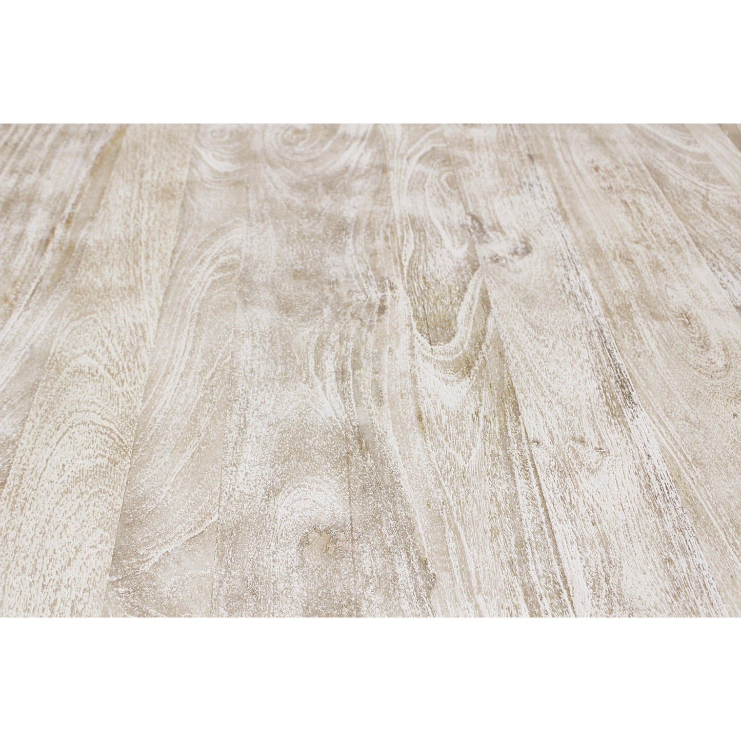 Meva Benedict 58" White Wash Round Dining Table