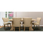 Meva Benedict 81" White Wash Rectangle Dining Table