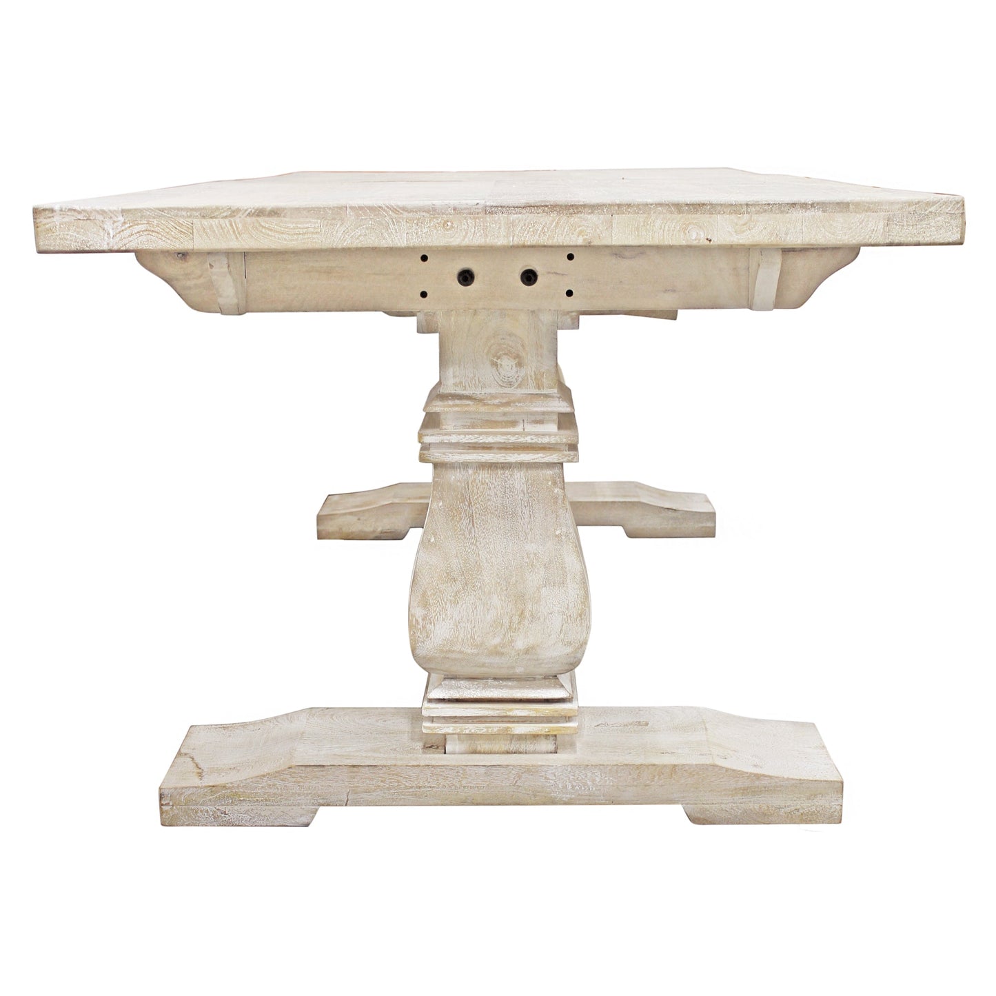 Meva Benedict 81" White Wash Rectangle Dining Table