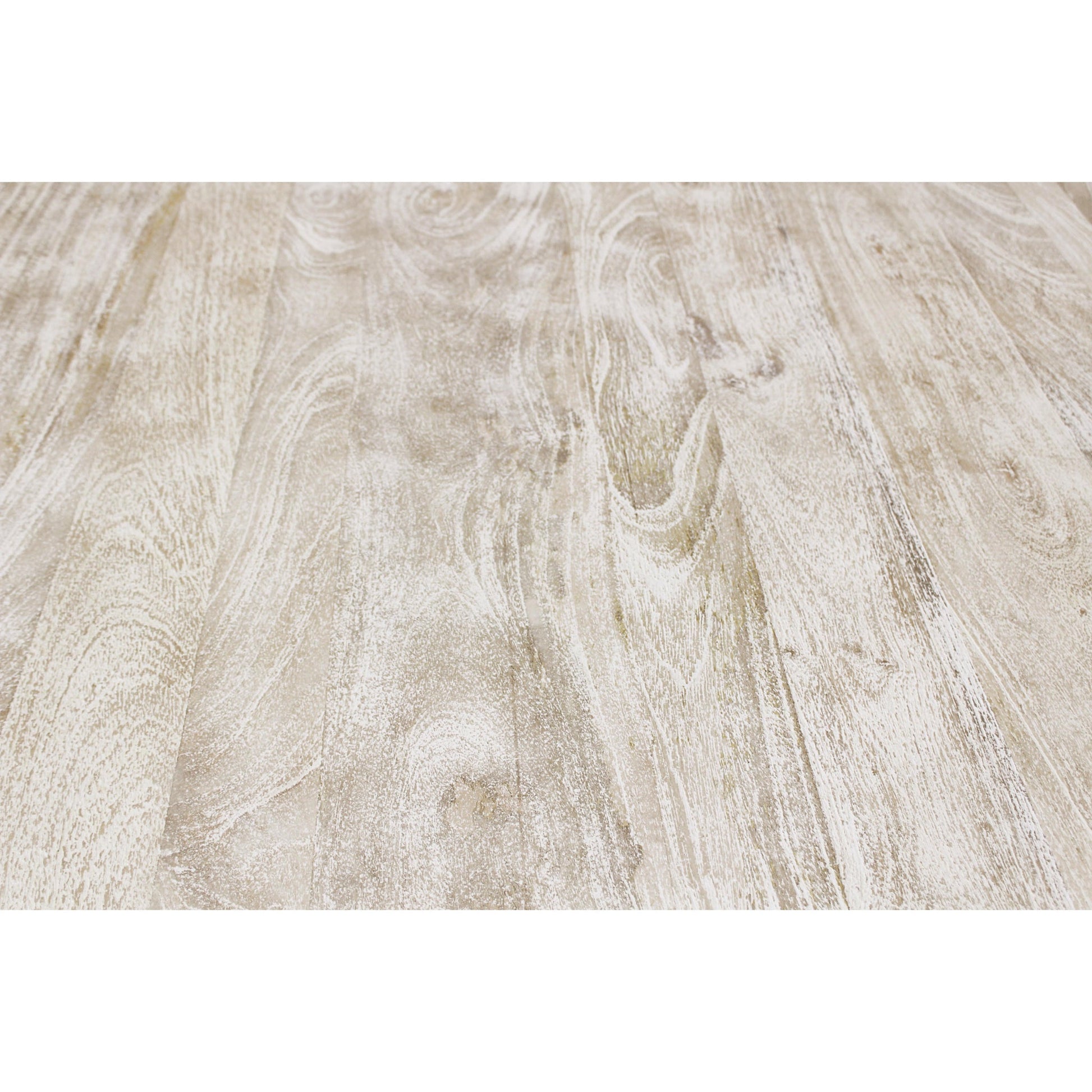 Meva Benedict 81" White Wash Rectangle Dining Table