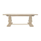 Meva Benedict 81" White Wash Rectangle Dining Table