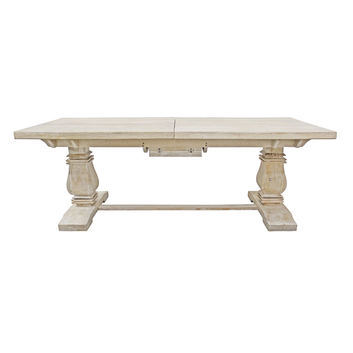 Meva Benedict 90" White Wash Extension Dining Table