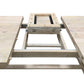 Meva Benedict 90" White Wash Extension Dining Table