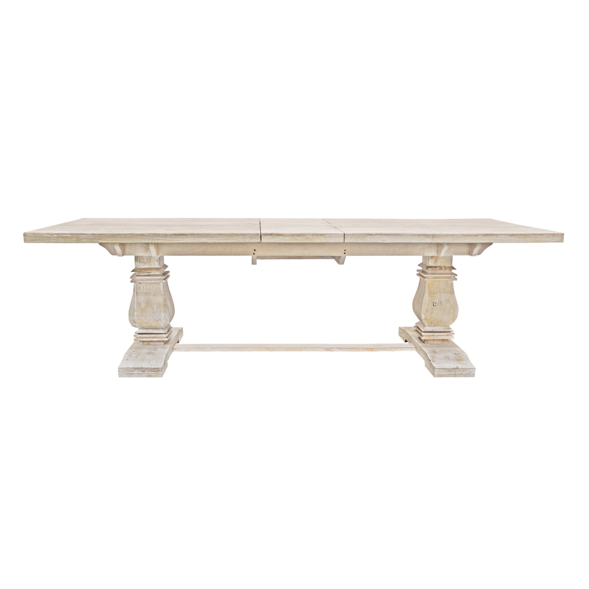 Meva Benedict 90" White Wash Extension Dining Table