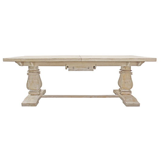 Meva Benedict 90" White Wash Extension Dining Table