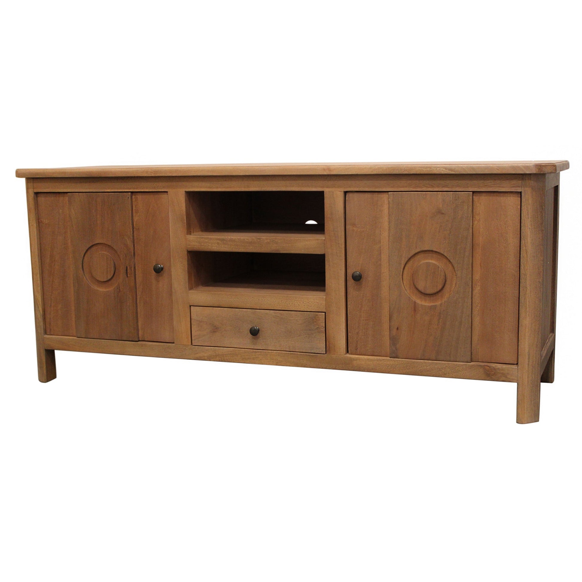 Meva Bliss 2-Door 1-Drawer Oak Media Cabinet