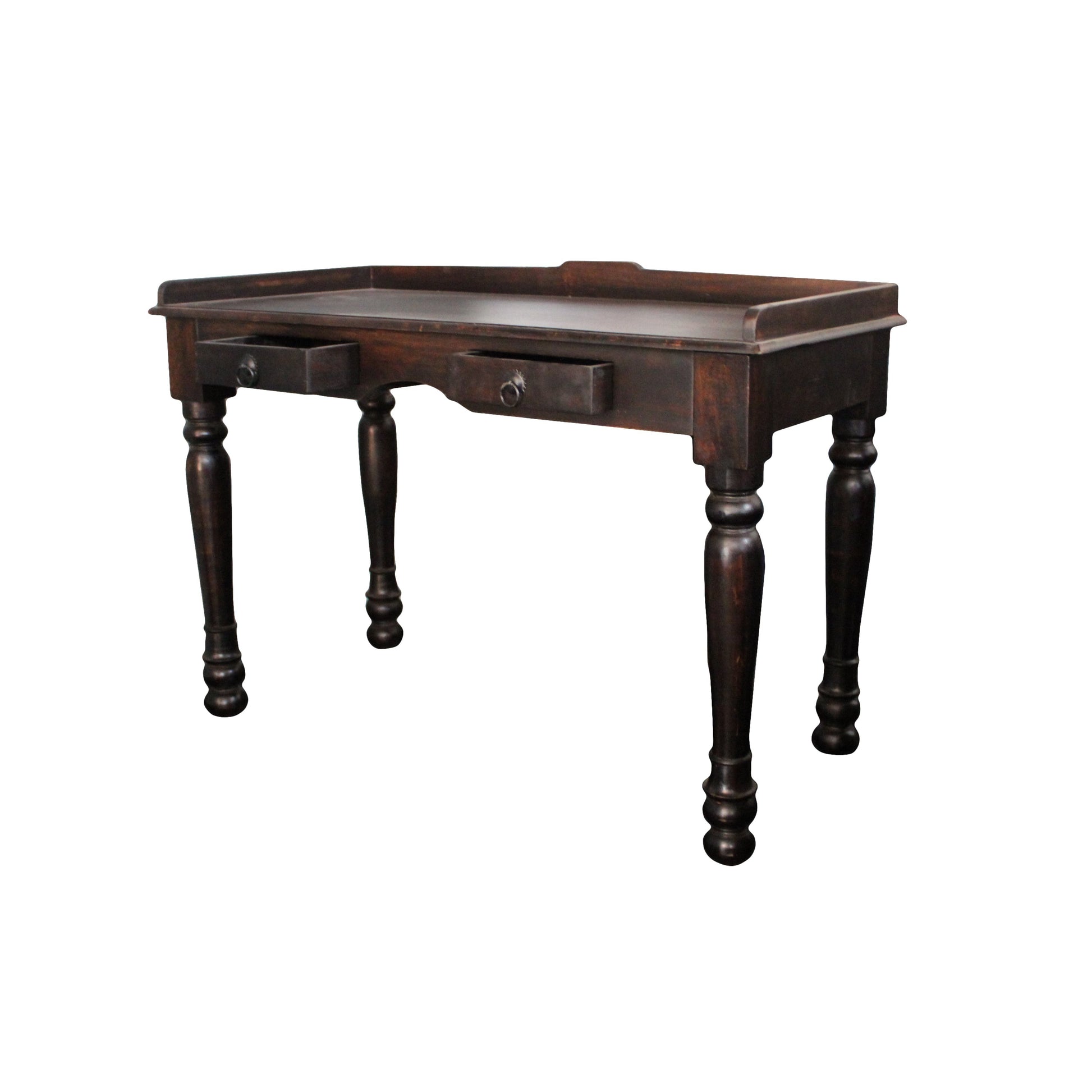 Meva Bliss 48" Brown Acacia Wood Colonial Study Table