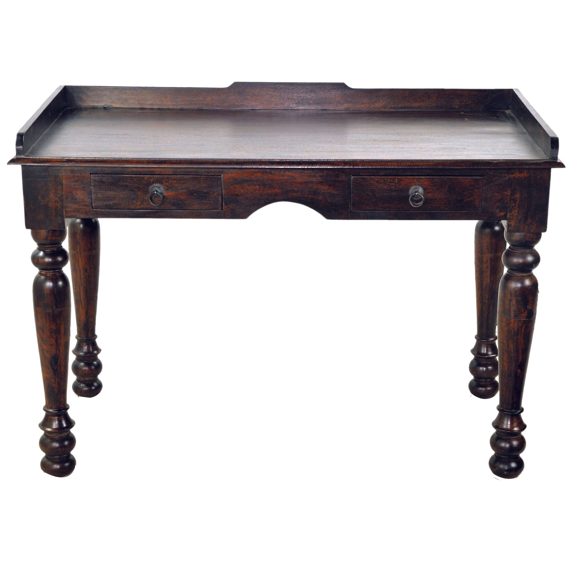 Meva Bliss 48" Brown Acacia Wood Colonial Study Table