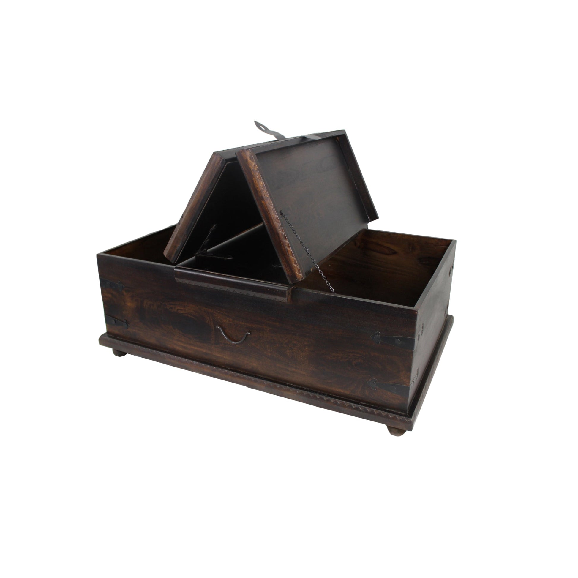 Meva Bliss Pac 54" Brown Solid Acacia Wood Cocktail Table