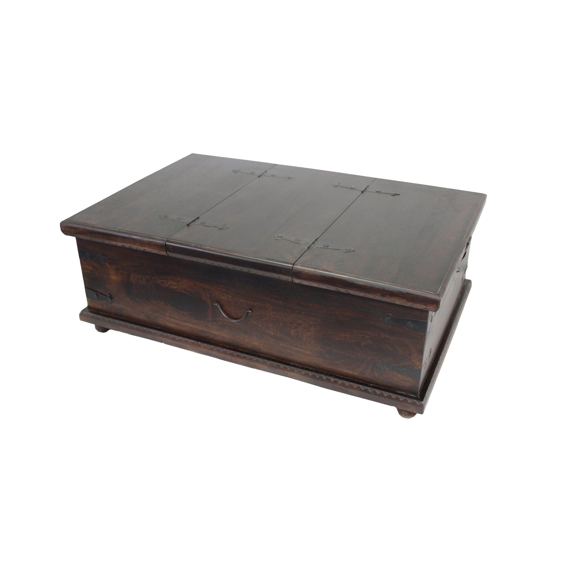 Meva Bliss Pac 54" Brown Solid Acacia Wood Cocktail Table