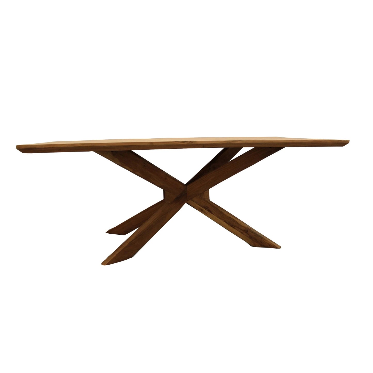 Meva Bradley 7-Piece Dining Set With 79" Rectangle Solid Acacia Wood Dining Table and 6 Phelps Natural Chairs