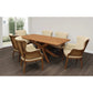 Meva Bradley 7-Piece Dining Set With 79" Rectangle Solid Acacia Wood Dining Table and 6 Phelps Natural Chairs