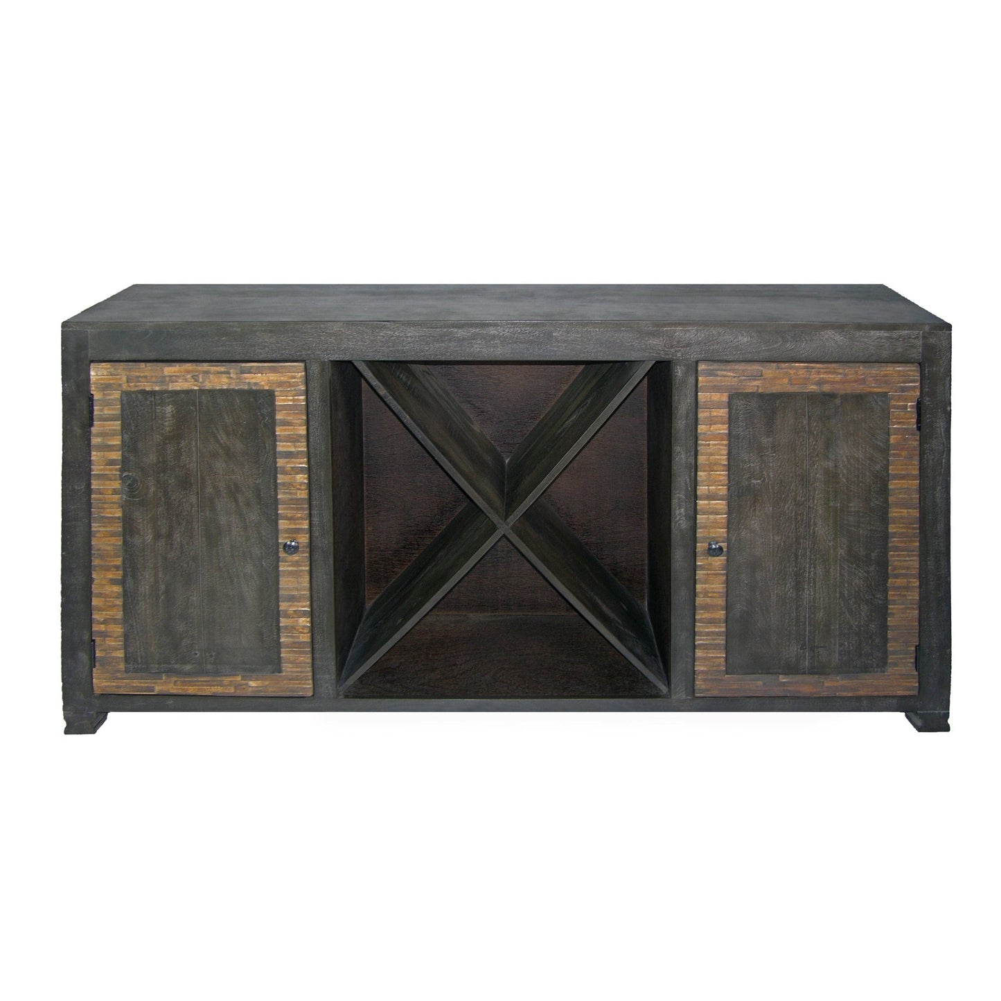 Meva Brandon 76"" 2-Door Brown Solid Mango Wood Buffet