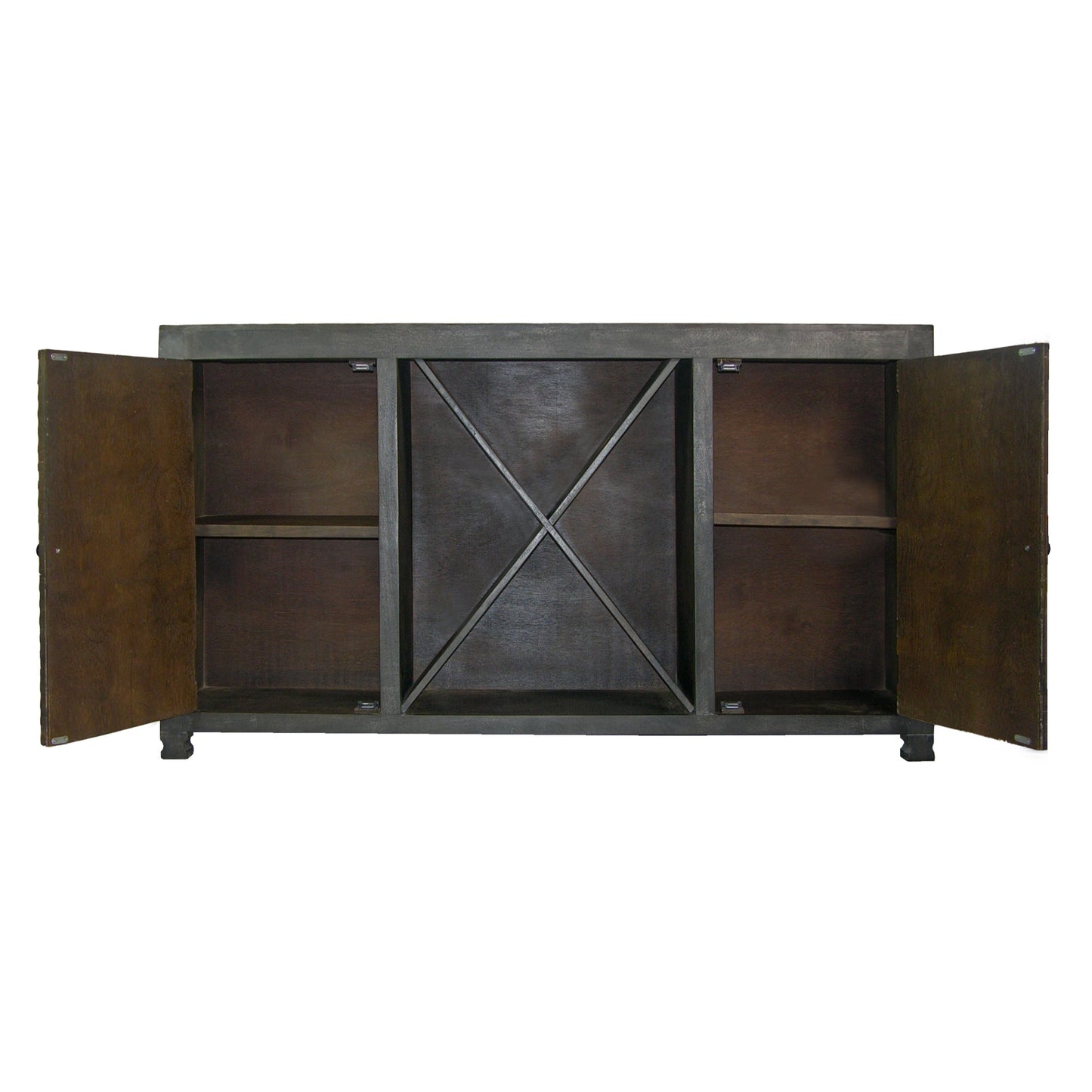 Meva Brandon 76"" 2-Door Brown Solid Mango Wood Buffet