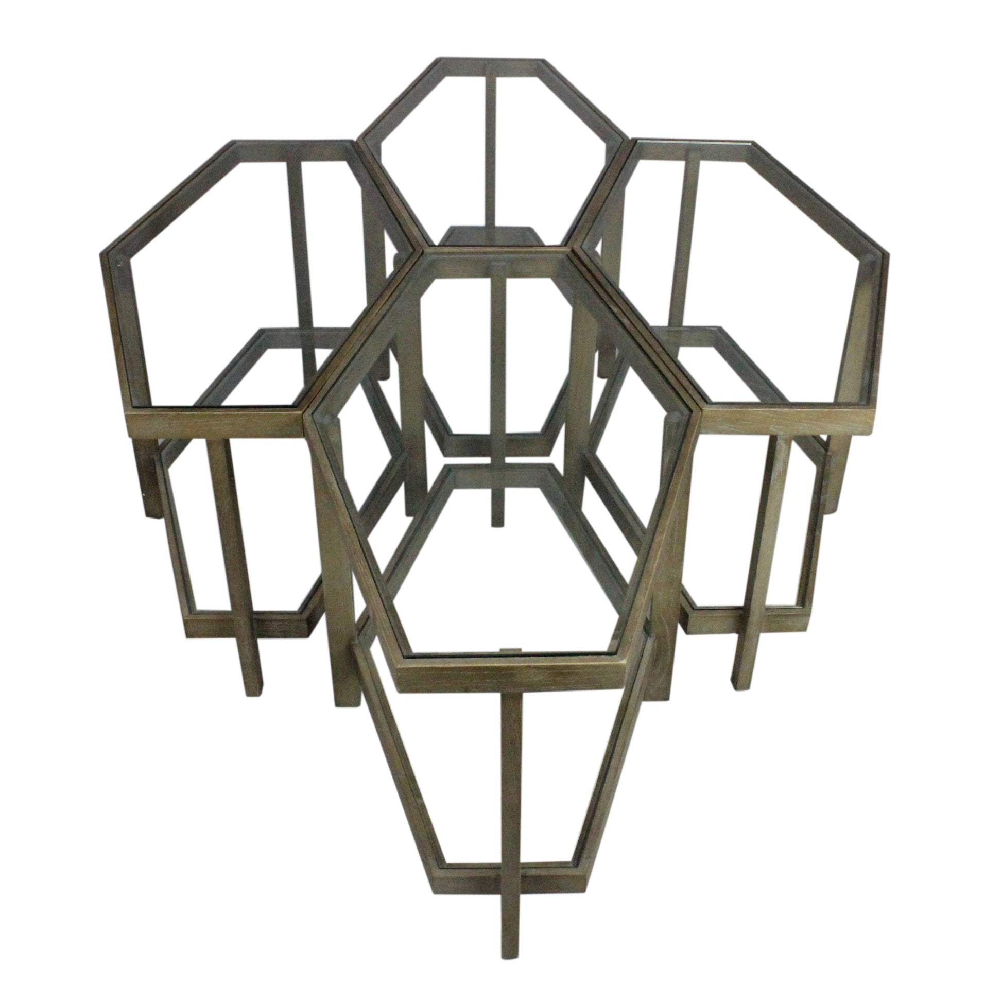 Meva Candice 32" Natural Solid Reclaimed Elm Wood Cocktail Table
