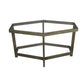 Meva Candice 32" Natural Solid Reclaimed Elm Wood Cocktail Table