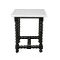 Meva Cranberry 20" Gold/Marble End Table With Marble Top