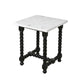 Meva Cranberry 20" Gold/Marble End Table With Marble Top