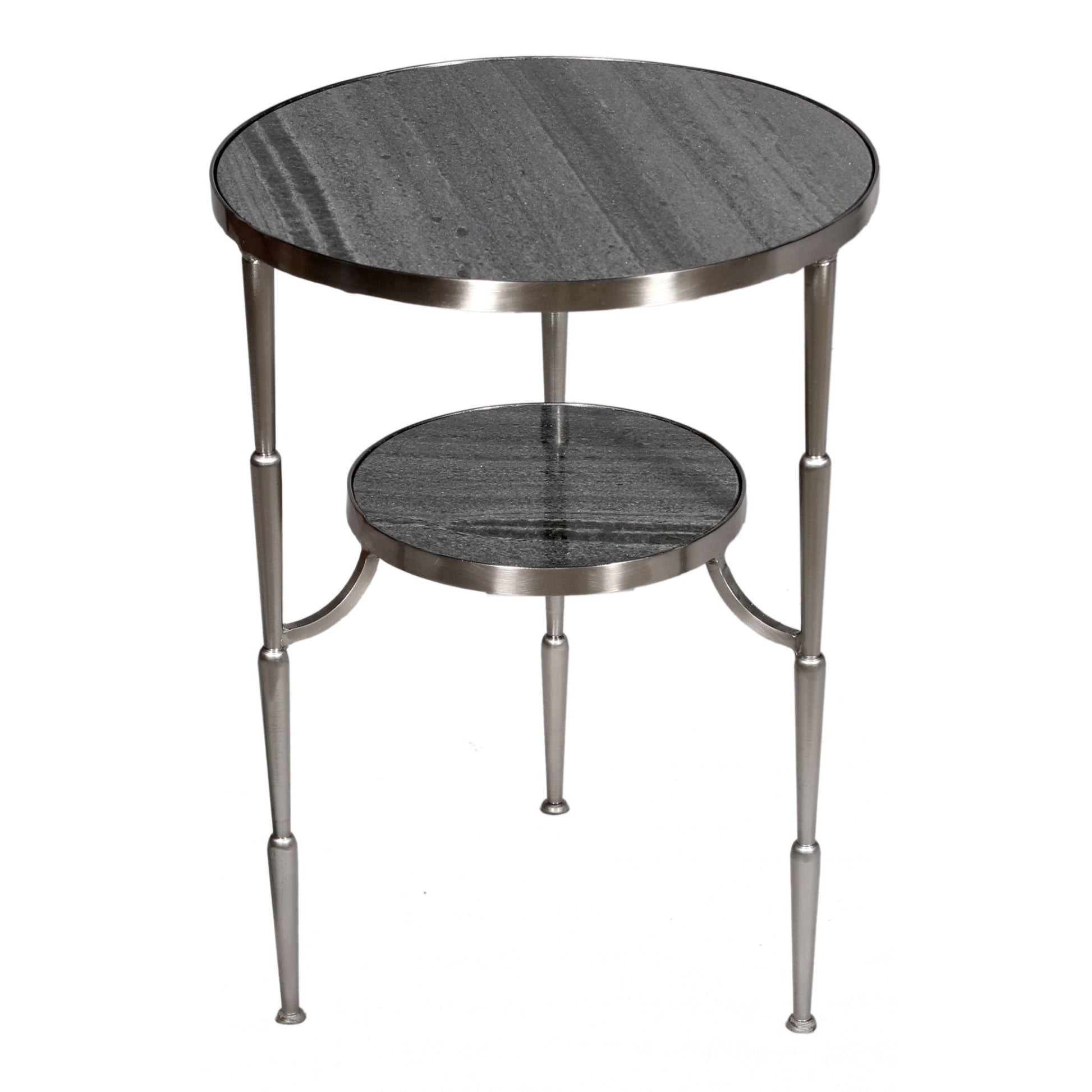 Meva Dharma 16" Satin Nickel Side Table