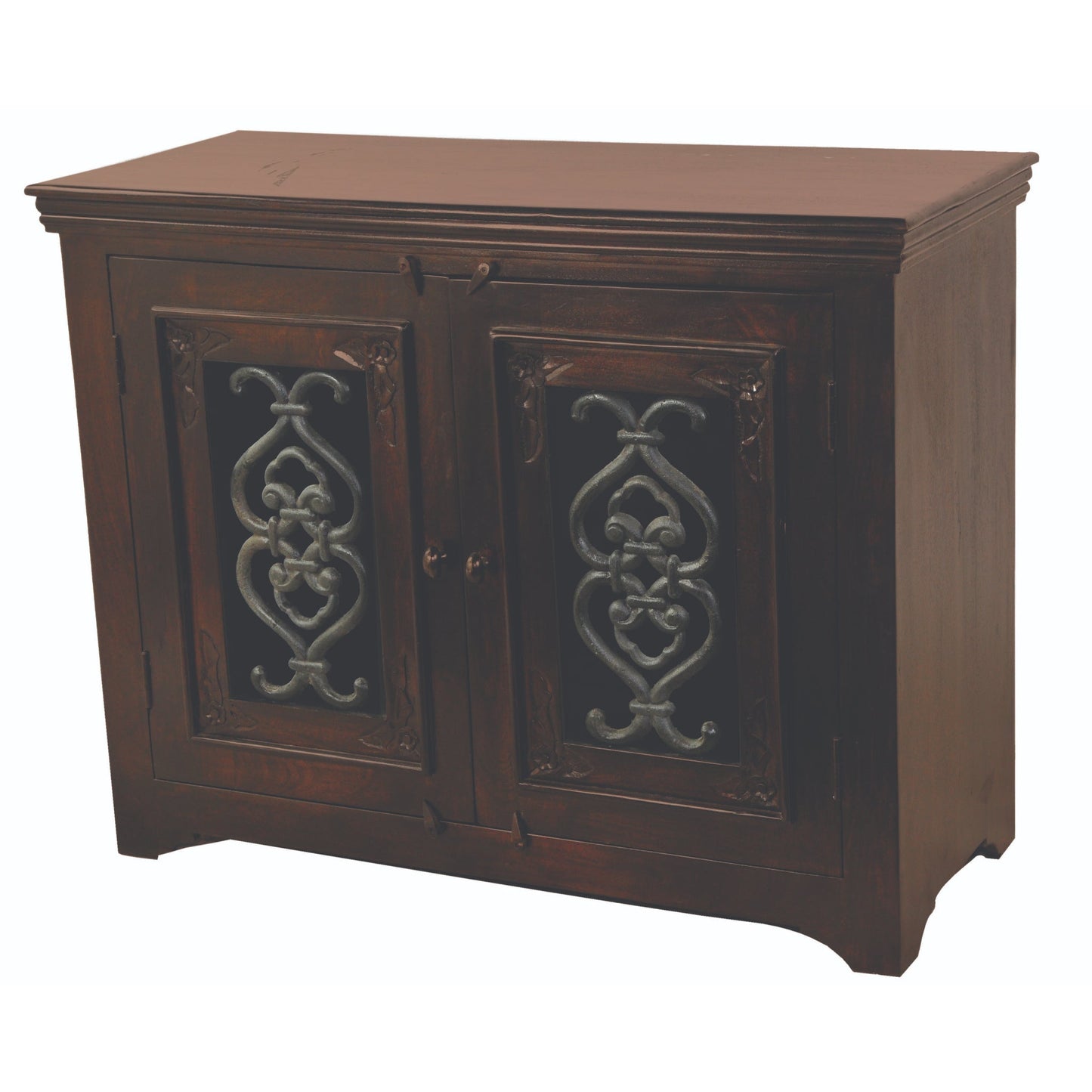 Meva Durango 46" 2-Door Brown Solid Acacia Wood Cabinet