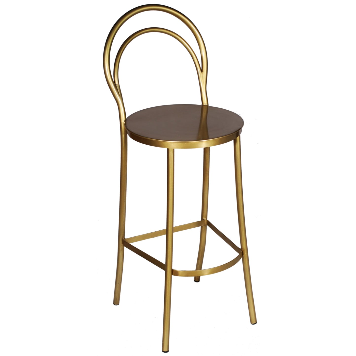 Meva Fanny 17" Metallic Gold Solid Iron Bar Stool