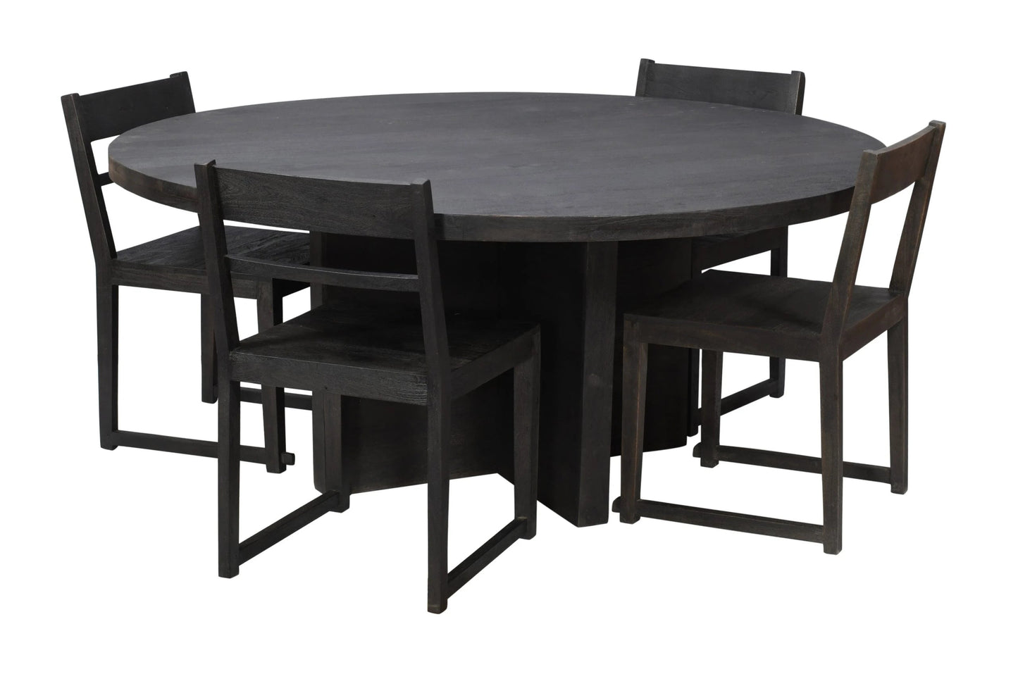 Meva Fernious 70" Dark Gray Round Dining Table