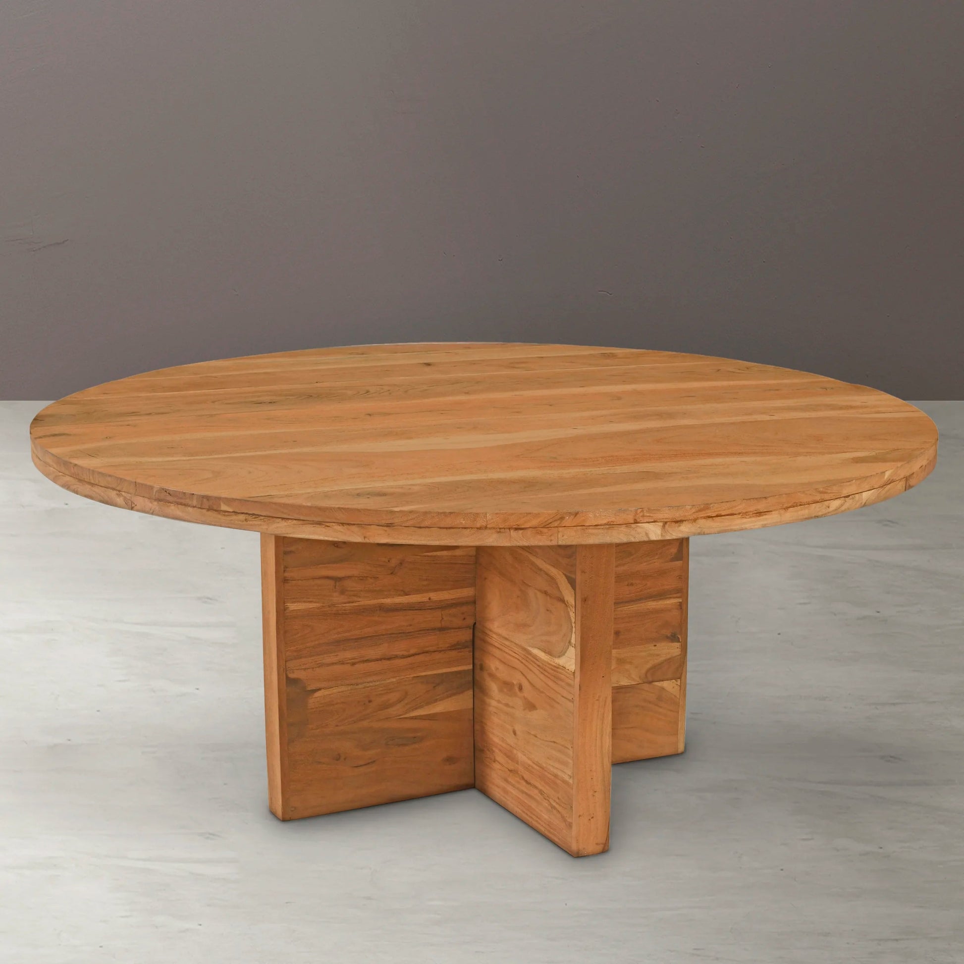 Meva Fernious 70" Natural Round Dining Table