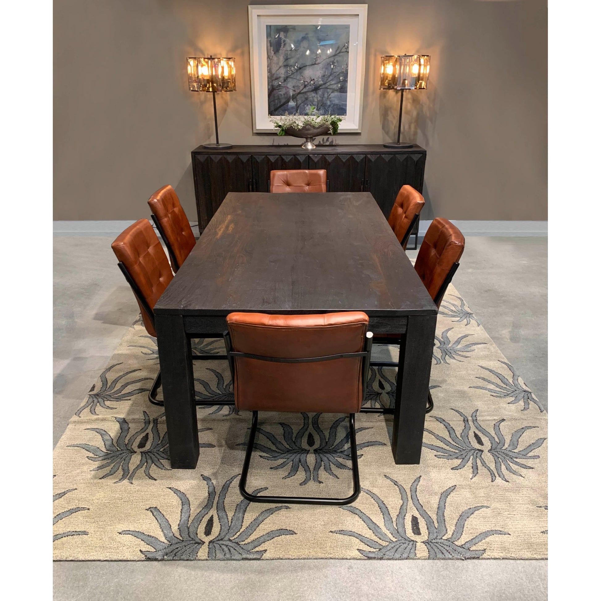 Meva Fernious 72" Dark Gray Dining Table