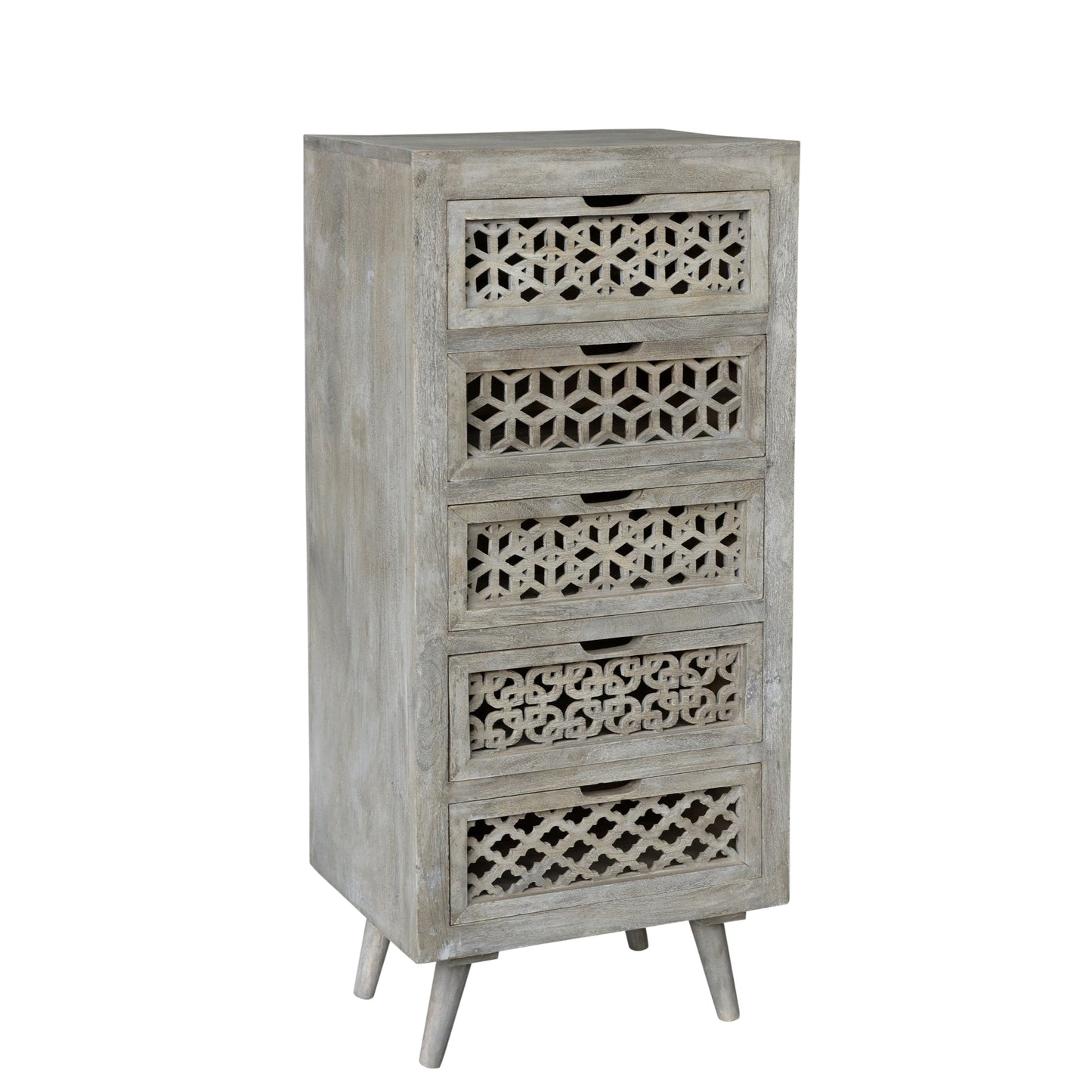 Meva Halle 20" 5-Drawer Gray Dresser