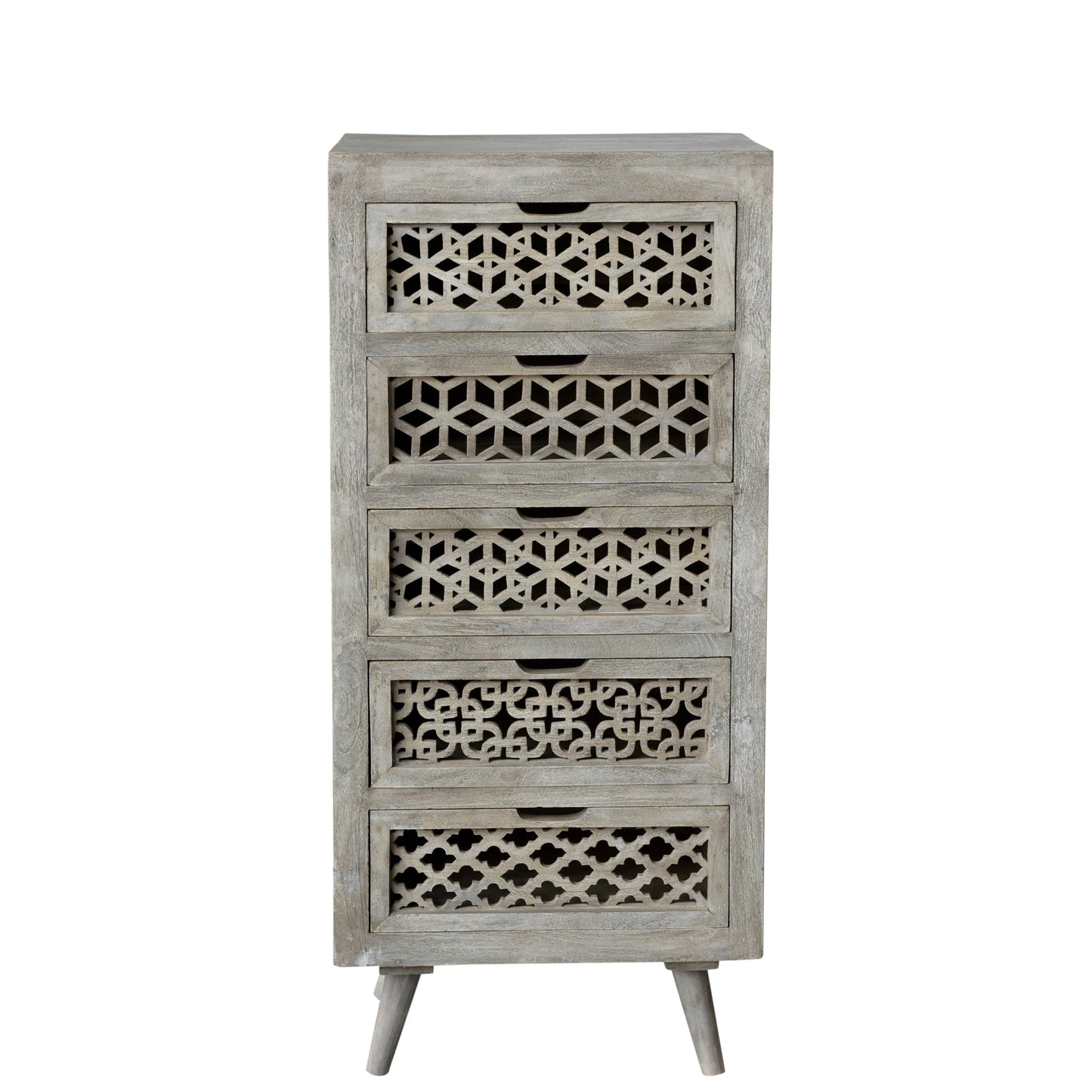 Meva Halle 20" 5-Drawer Gray Dresser
