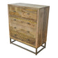 Meva Honeycomb 34" 5-Drawer Natural Dresser
