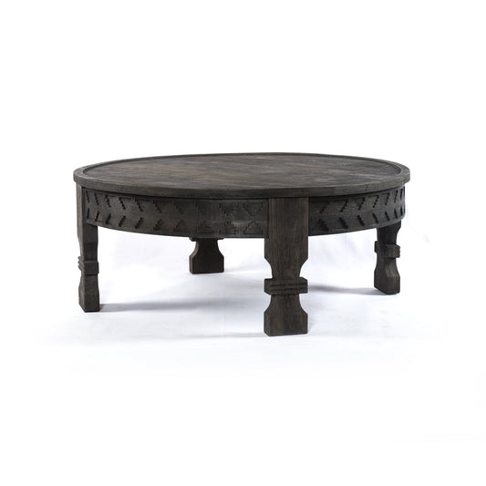 Meva Jamboree 42" Dark Gray Solid Recycled Mango Wood Cocktail Table